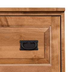 Traditional 4-Drawer Brown Maple Lateral File Cabinet