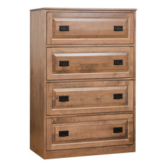 Traditional 4-Drawer Brown Maple Lateral File Cabinet