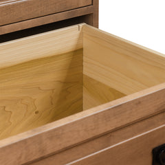 Traditional 4-Drawer Brown Maple Lateral File Cabinet