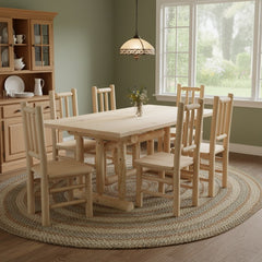 Pine Log Trestle Table