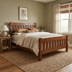 Queen Heavy Mission Bed