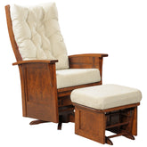 Deluxe Swivel Glider with Wood Panel