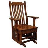 Amish Mission Wood Seat Arm Glider