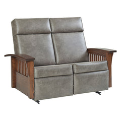 Faux Leather, Love Seat Glider Recliner