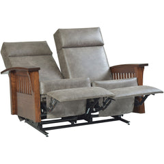Faux Leather, Love Seat Glider Recliner