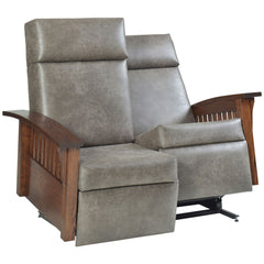 Faux Leather, Love Seat Glider Recliner