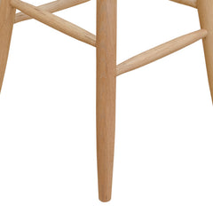 16" Solid Oak Swivel Barstool- Light