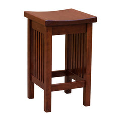 Mission Saddle Seat Stool - Cherry