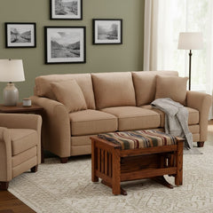 Slat Ottoman w/ Fabric