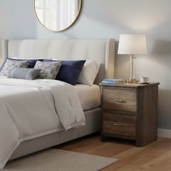 Smoke Gray 2-Drawer Cunningham Nightstand
