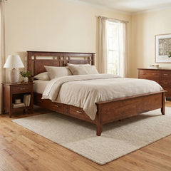Yancy Cobler Queen Bed - Cherry Wood