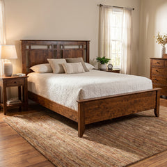 Yancy Cobler Queen Bed - Cherry Wood