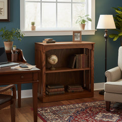 30" x 30" Solid Oak Mission Spindle Bookcases