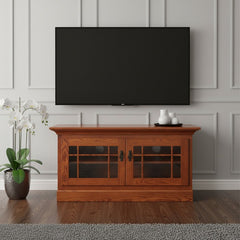 49" Flat Wall TV stand- Red Oak