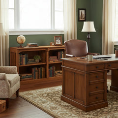 60" x 30" x 18" Solid Oak Mission Spindle Bookcase