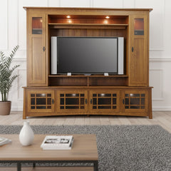 96" Amish Craftsman Wide Screen TV Stand