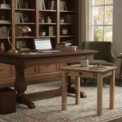 Amish Heavy 3" Legs Desk,  Brown Maple