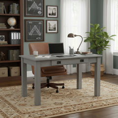 Amish Heavy 3" Legs Desk,  Brown Maple