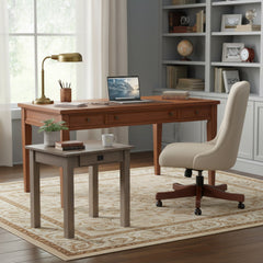 Amish Heavy 3" Legs Desk,  Character Quarter Sawn Oak