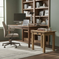 Amish Heavy 3" Legs Desk,  Character Quarter Sawn Oak