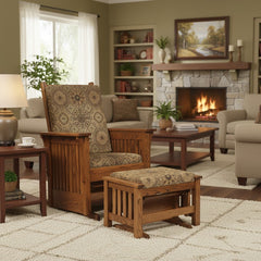 Amish Mission Slat Glider & Glider Ottoman