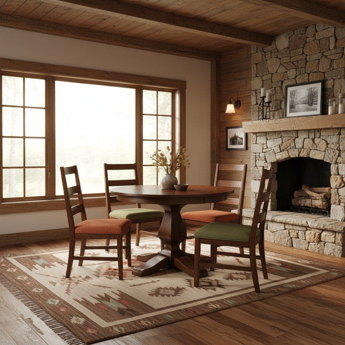 ASHLEY 家具　ラウンドテーブル Ashley 42 Inch Round Dining Table with Leaf | Barn Furniture