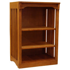 24" x 36" Solid Oak Mission Spindle Compact Bookcase