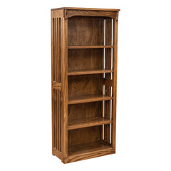 24" x 60" Solid Oak Mission Spindle Bookcases