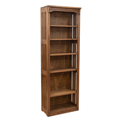 24" x 72" Solid Oak Mission Spindle Bookcases