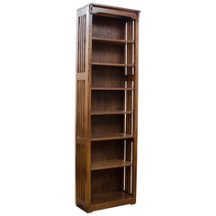 24" x 84" Solid Oak Mission Spindle Bookcases