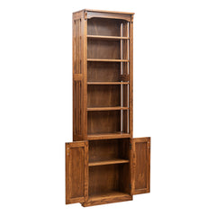 24" x 84" Solid Oak Mission SpindleBookcase w/ Door