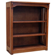 30" x 36" Oak Mission Spindle Bookcase
