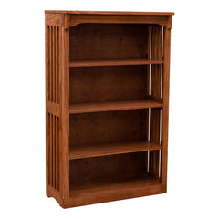 30" x 48" Solid Oak Mission Spindle Bookcases