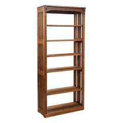 30" x 84" Solid Oak Mission Spindle Bookcases