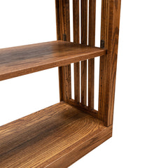 30" x 72" Solid Oak Mission Spindle Bookcases
