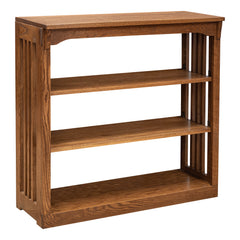 36" x 36" Solid Oak Mission Spindle Bookcases