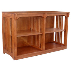 48" x 30" x 18" Solid Oak Mission Spindle Bookcase