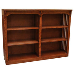 48" x 36" Solid Oak Mission Spindle Bookcases