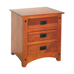 Siesta Mission 3 Drawer Nightstand