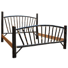 Amish Sunburst Hickory King Bed