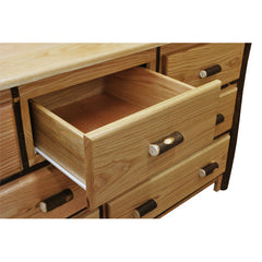 Hickory 7-Drawer Dresser w/ Mirror