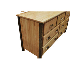 Hickory 7-Drawer Dresser w/ Mirror