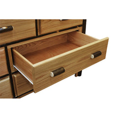 Hickory 7-Drawer Dresser w/ Mirror