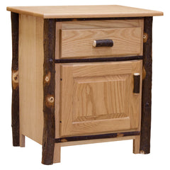 Hickory Drawer & Door Nightstand