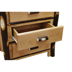 Hickory Three-Drawer Night Stand