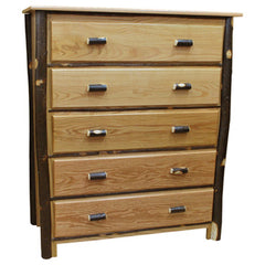 46" Hickory 5-Drawer Chest