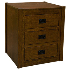 Amish Mission Pyramid 3-Drawer Nightstand