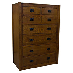 Amish Mission Pyramid 8-Drawer Chest