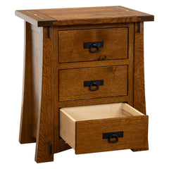 Golden Gecko Three Drawer Nighstand