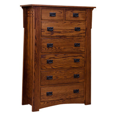 7 Drawer Bungalow Chest- Red Oak